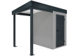 GARDEON® Mini-Gartenhaus mit Hörmann-Türen und überdachtem Bereich